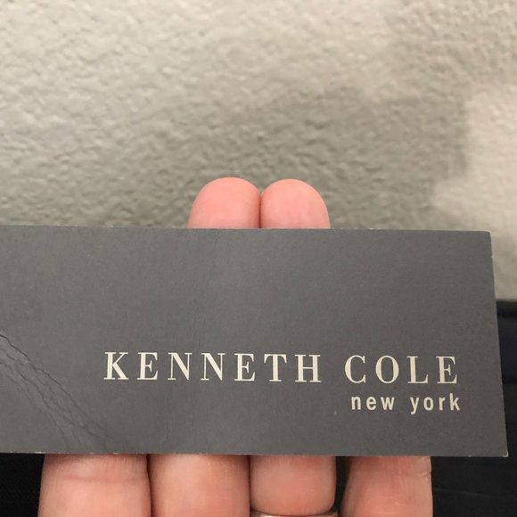 Kenneth Cole Navy  stripe suit size 46 - Picture 3 of 5